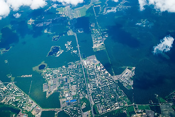 Image showing aerial view of town