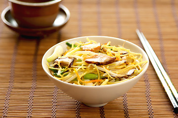 Image showing Stir fried Noodle with mushroom
