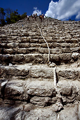 Image showing the stairs of coba' temple 