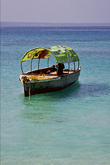 Image showing boat in prison island  tanzania zanzibar