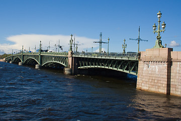 Image showing movable bridges on the River Neva. St. Petersburg. Russia.