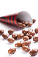 Image showing almonds in chocolate