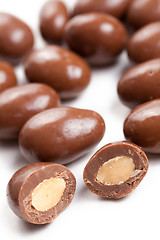 Image showing almonds in chocolate