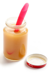 Image showing glass jar of baby food