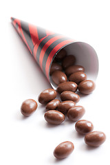 Image showing almonds in chocolate