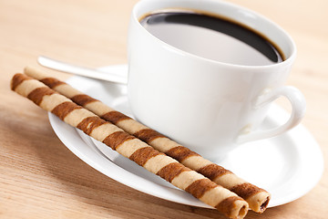 Image showing coffee rolls and cup