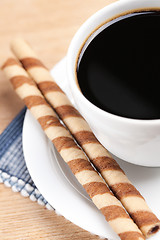 Image showing coffee rolls and cup