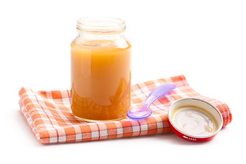 Image showing glass jar of baby food