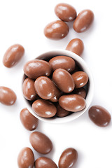 Image showing almonds in chocolate