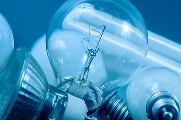 Image showing White lightbulb closeup 