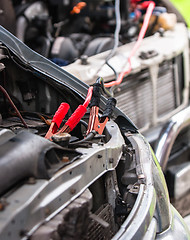 Image showing Charging car with electricity