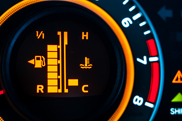 Image showing Car speed meter closeup