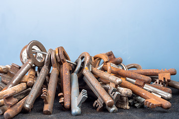 Image showing Rusty old keys