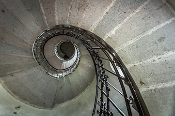 Image showing Round stairs in a church