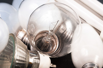 Image showing White lightbulb closeup 