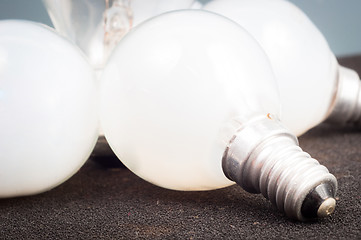 Image showing White lightbulb closeup 