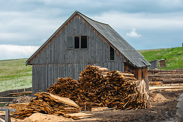 Image showing Wood industry outdoors