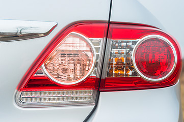 Image showing Red backlight of a modern car