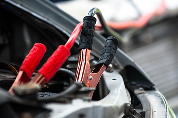 Image showing Charging car with electricity