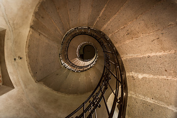 Image showing Round stairs in a church