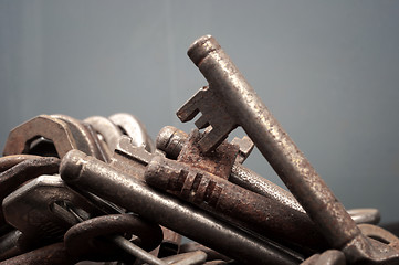 Image showing Rusty old keys