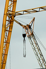 Image showing Industrial crane against white