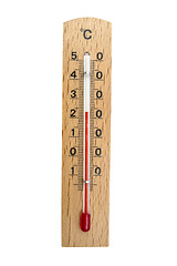Image showing Wooden thermometer