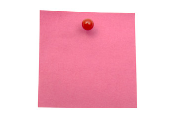Image showing Red memo paper