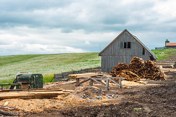 Image showing Wood industry outdoors