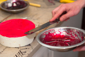 Image showing Closeup of a delicious dessert