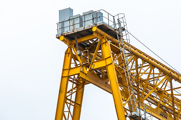 Image showing Industrial crane against white