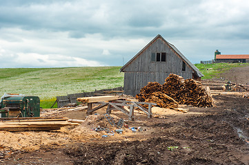 Image showing Wood industry outdoors