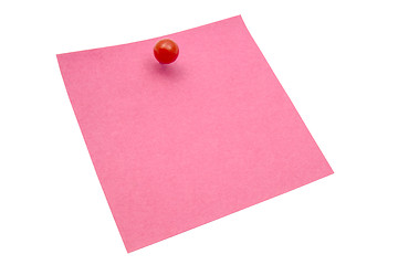 Image showing Red memo paper 