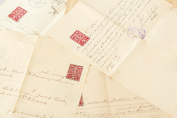 Image showing very old handwritten text contract