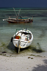 Image showing boat in zanzibar sea