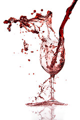 Image showing pouring red wine