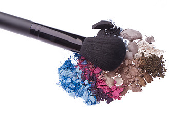 Image showing set of multicolor crushed eyeshadows