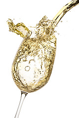 Image showing white wine splash