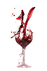 Image showing pouring red wine