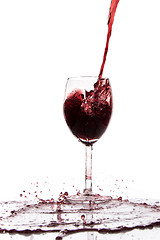 Image showing pouring red wine