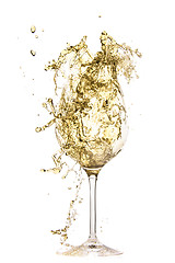 Image showing white wine splash