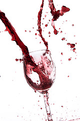 Image showing pouring red wine