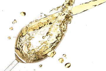 Image showing white wine splash