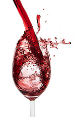 Image showing pouring red wine