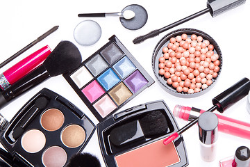 Image showing set of cosmetic makeup products