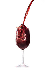 Image showing pouring red wine