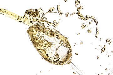 Image showing white wine splash