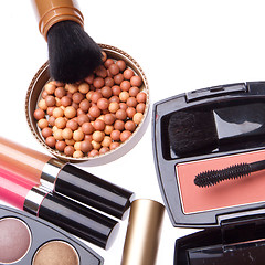 Image showing set of cosmetic makeup products