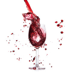 Image showing pouring red wine