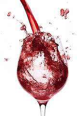 Image showing pouring red wine